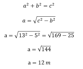 How to calculate the height of the window using the Pythagorean theorem