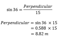 How to calculate the perpendicular