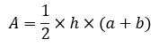 How to find the area of trapezoid A