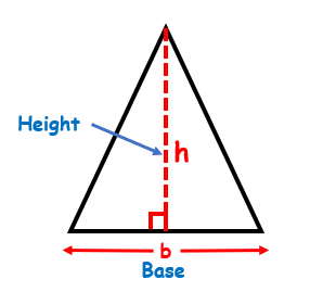 The height and base of a triangle