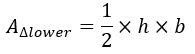 Explaining how to find the area of the lower triangle from the illustration