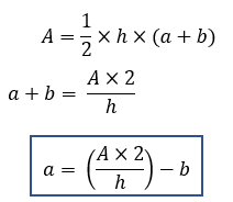 How to find the parallel side of the trapezoid by rearranging the area formula