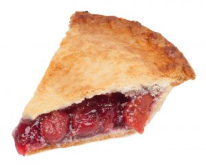 A slice of cherry pie