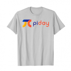 The Pi Day logo on a t-shirt